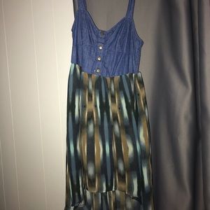 High low jean dress